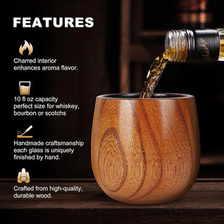 Handcrafted Wood Whiskey Cup
